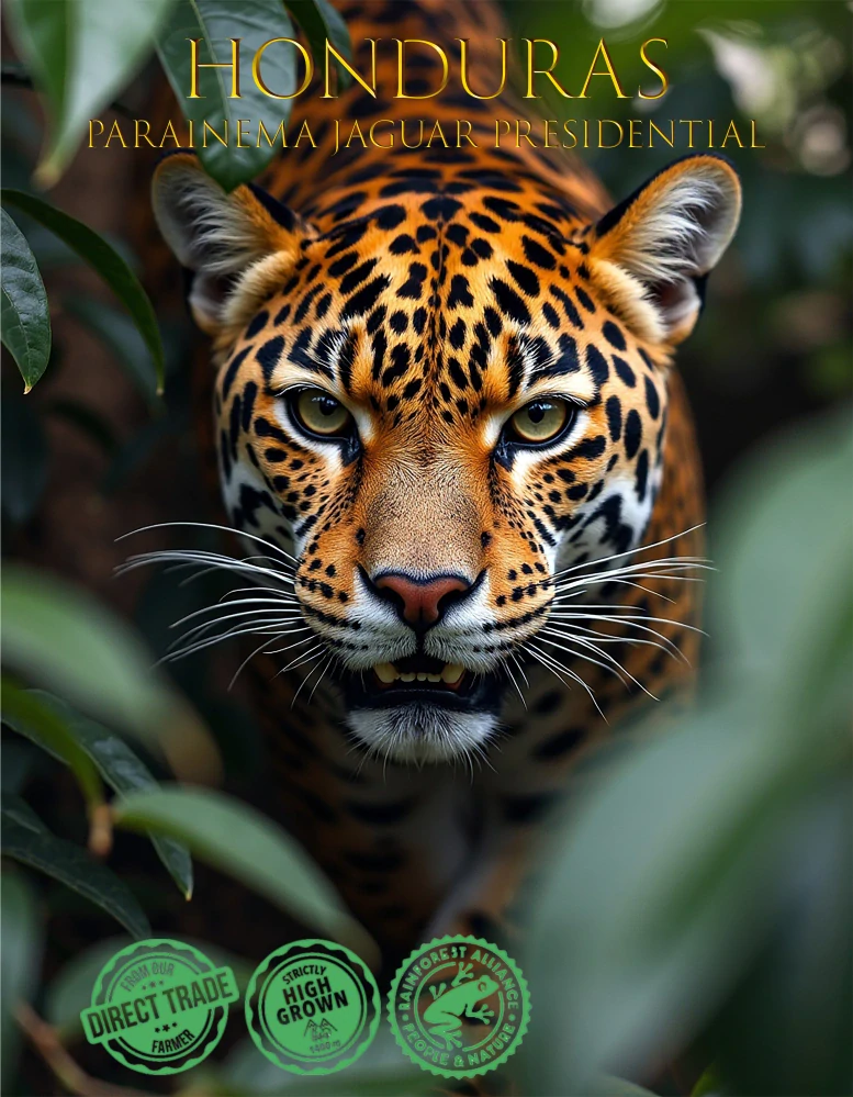 HONDURAS Parainema Jaguar Presidential - zrnková káva Arabica 